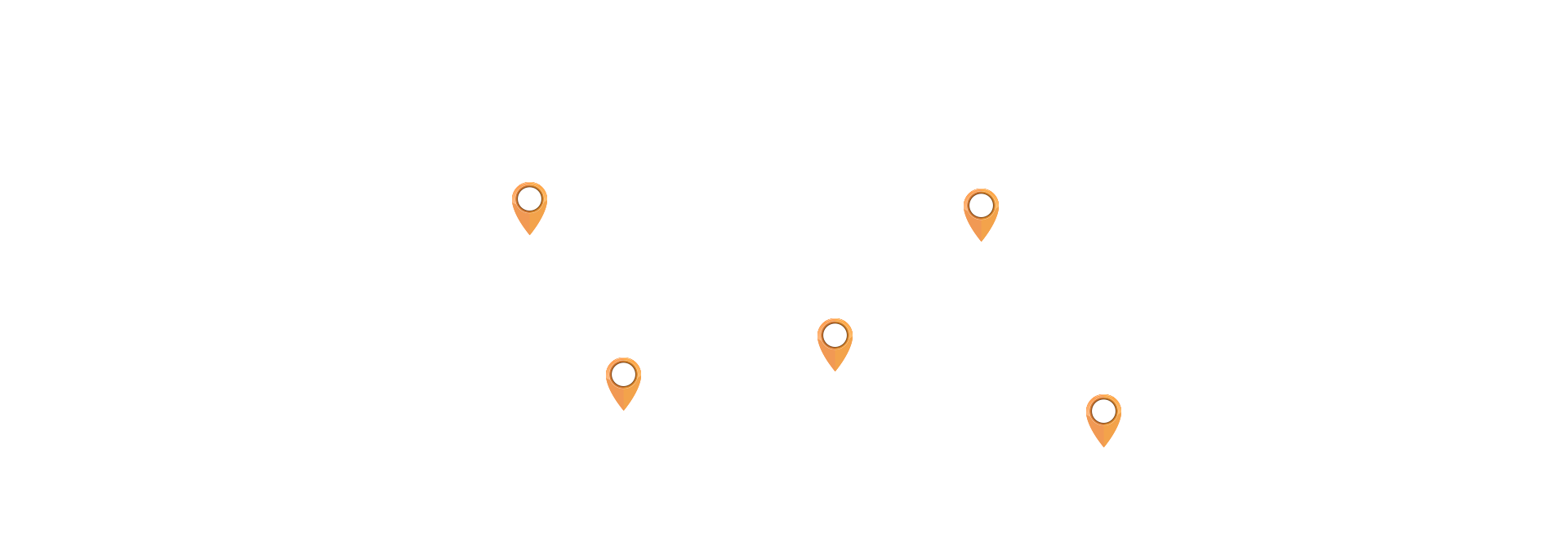 Pontos no mapa
